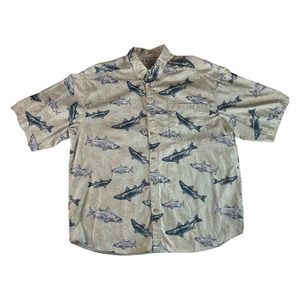 Columbia Pocket Bass Print Button Down Shirt